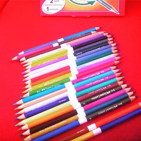 Faber-Castell Bicolor Kuru Boya Kalemi 24 Renk