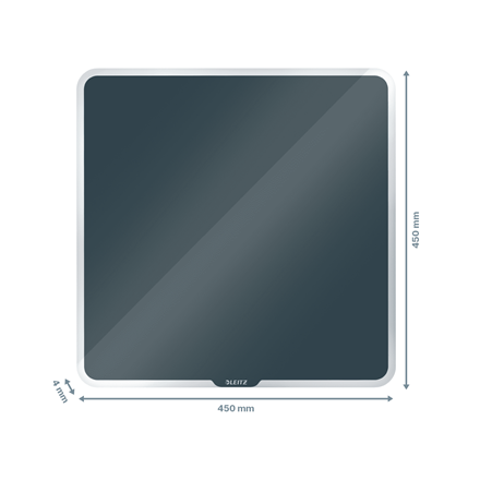 Leitz Cosy Manyetik Cam Beyaz Tahta 450x450mm Gri