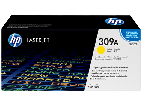 HP 309A Sarı Orijinal LaserJet Toner Kartuşu (Q2672A)