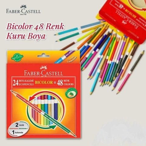 Faber-Castell Bicolor Kuru Boya Kalemi 48 Renk
