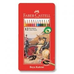 Faber-Castell Metal Kutu Boya Kalemi 12 Renk