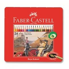 Faber-Castell Metal Kutu Boya Kalemi 24 Renk