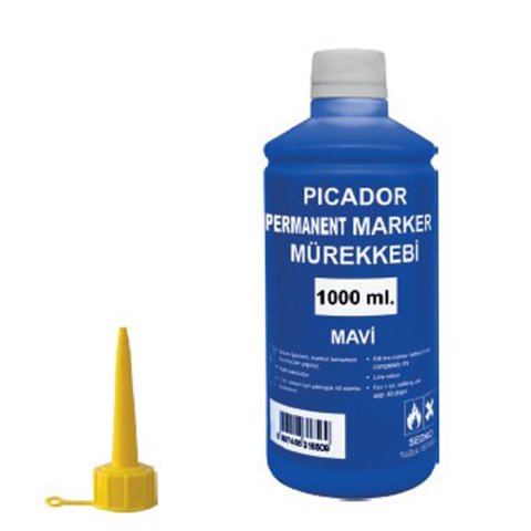 Picador Permanent Kalem Mürekkebi Mavi 1000ML.
