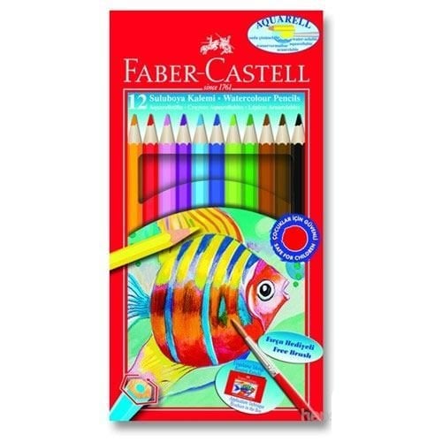 Faber-Castell Karton Kutu Aquarel Boya Kalemi 12 Renk