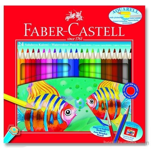 Faber-Castell Karton Kutu Aquarel Boya Kalemi 24 Renk