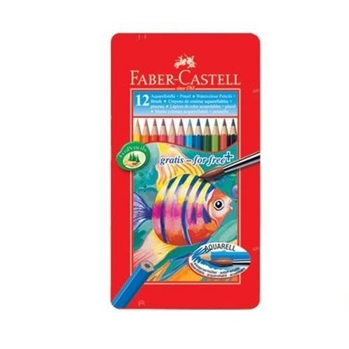 Faber-Castell Metal Kutu Aquarel Boya Kalemi 12 Renk