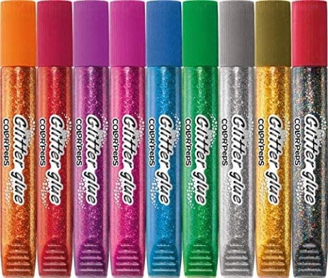 Maped Color'Peps Parlak Renkler Simli Yapıştırıcı 9x10ml Blister