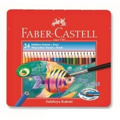 Faber-Castell Metal Kutu Aquarel Boya Kalemi 24 Renk