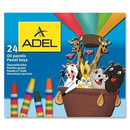 Adel Karton Kutu Pastel Boya 24 Renk