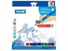 Milan RUBBER TOUCH Üçgen Gövdeli Boya Kalemi 24'lü