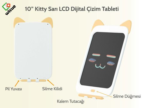 Xiaomi Wicue 10” Sarı Kedi LCD Dijital Renkli Çizim Tableti