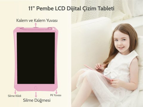 Xiaomi Wicue 11” Pembe LCD Dijital Çizim Tableti