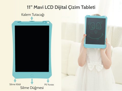 Xiaomi Wicue 11” Mavi LCD Dijital Çizim Tableti