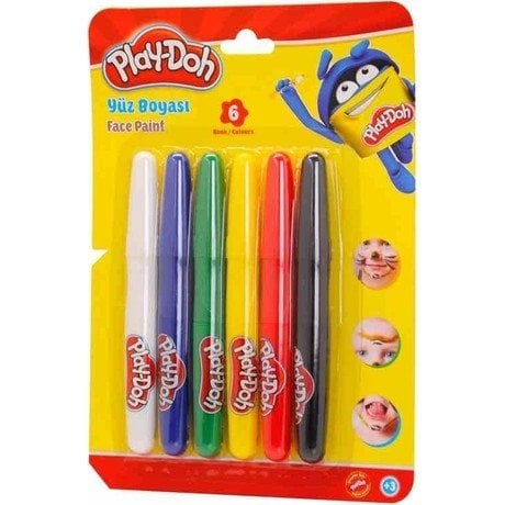 Play Doh 6 Renk Yüz Boyası