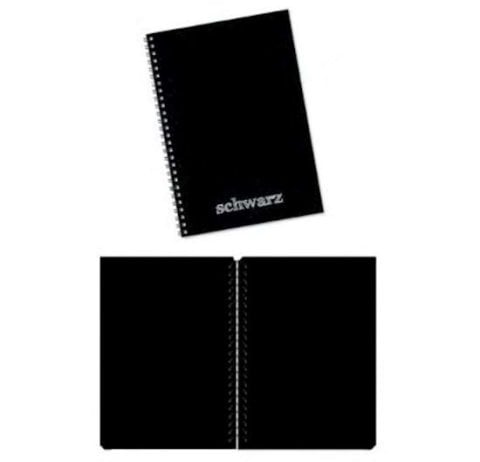 Schwarz A4 60yp.Spiralli Siyah Defter