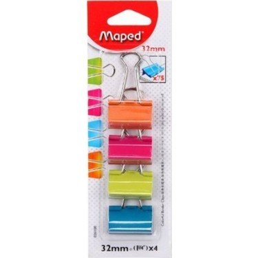 Maped 32mm.Renkli Kıskaç 4'lü
