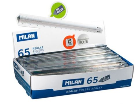 Milan 15cm.Plastik Üçgen Cetvel Şeffaf