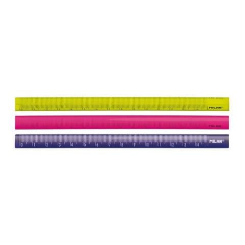 Milan 15cm.Plastik Üçgen Cetvel Renkli