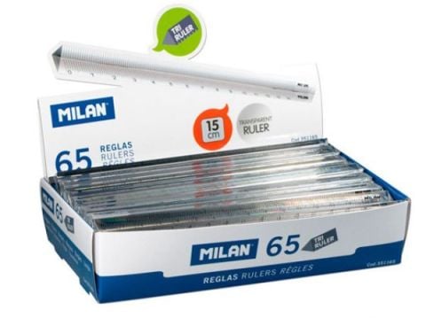 Milan 15cm.Plastik Üçgen Cetvel Renkli