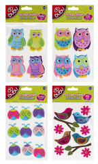 Bu-Bu 3D Keçe Sticker Hayvan Modelleri Tombul Baykuş