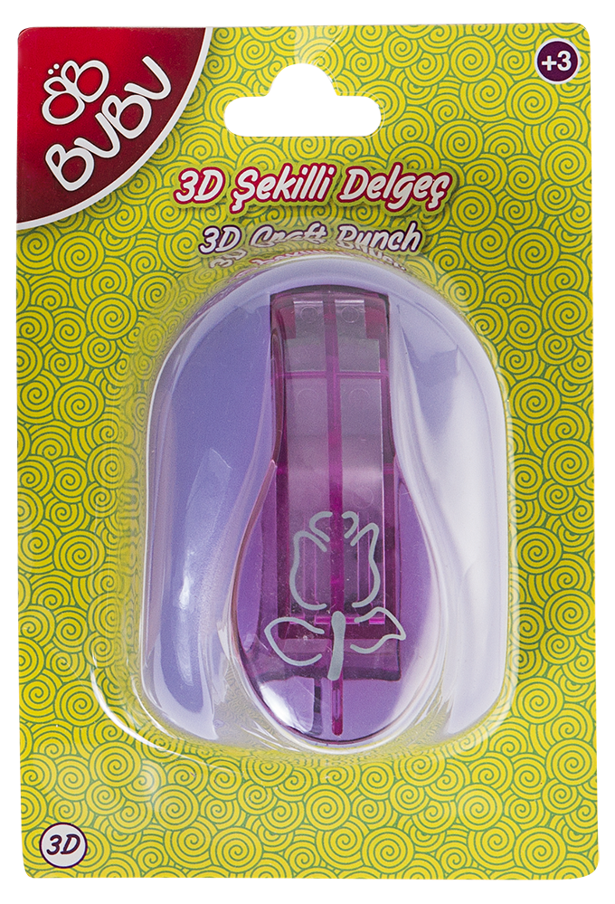 Bu-Bu Şekilli Delgeç 3D Gül