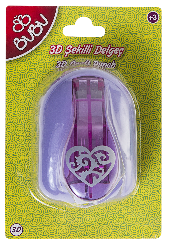 Bu-Bu Şekilli Delgeç 3D Kalp