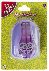 Bu-Bu Şekilli Delgeç 3D Kalp