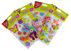 Bu-Bu 3D Keçe Sticker Çiçek+Hayvan Modelleri Uğur Böceği