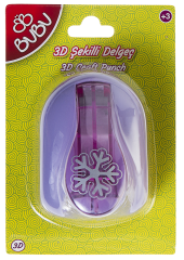 Bu-Bu Şekilli Delgeç 3D Kar Tanesi