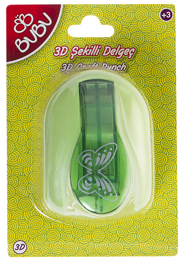 Bu-Bu Şekilli Delgeç 3D Kelebek