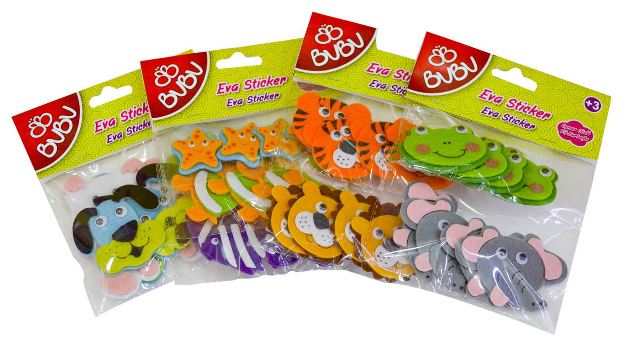 Bu-Bu 3D Keçe Sticker Hayvan Kafaları Aslan&Kaplan