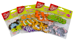 Bu-Bu 3D Keçe Sticker Hayvan Kafaları Aslan&Kaplan