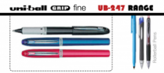 Uniball UB-247 GRIP fine 0.7 Roller Kalem Siyah
