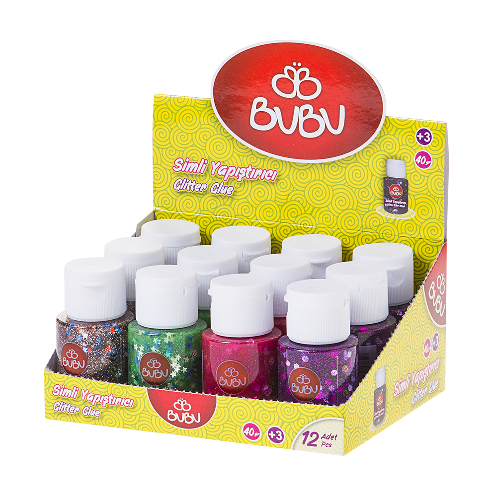 Bu-Bu Simli Yapıştırıcı 40gr Pembe