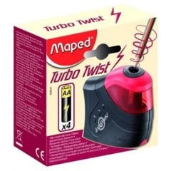 Maped Turbo Twist Pilli Tek Delikli Kalemtıraş