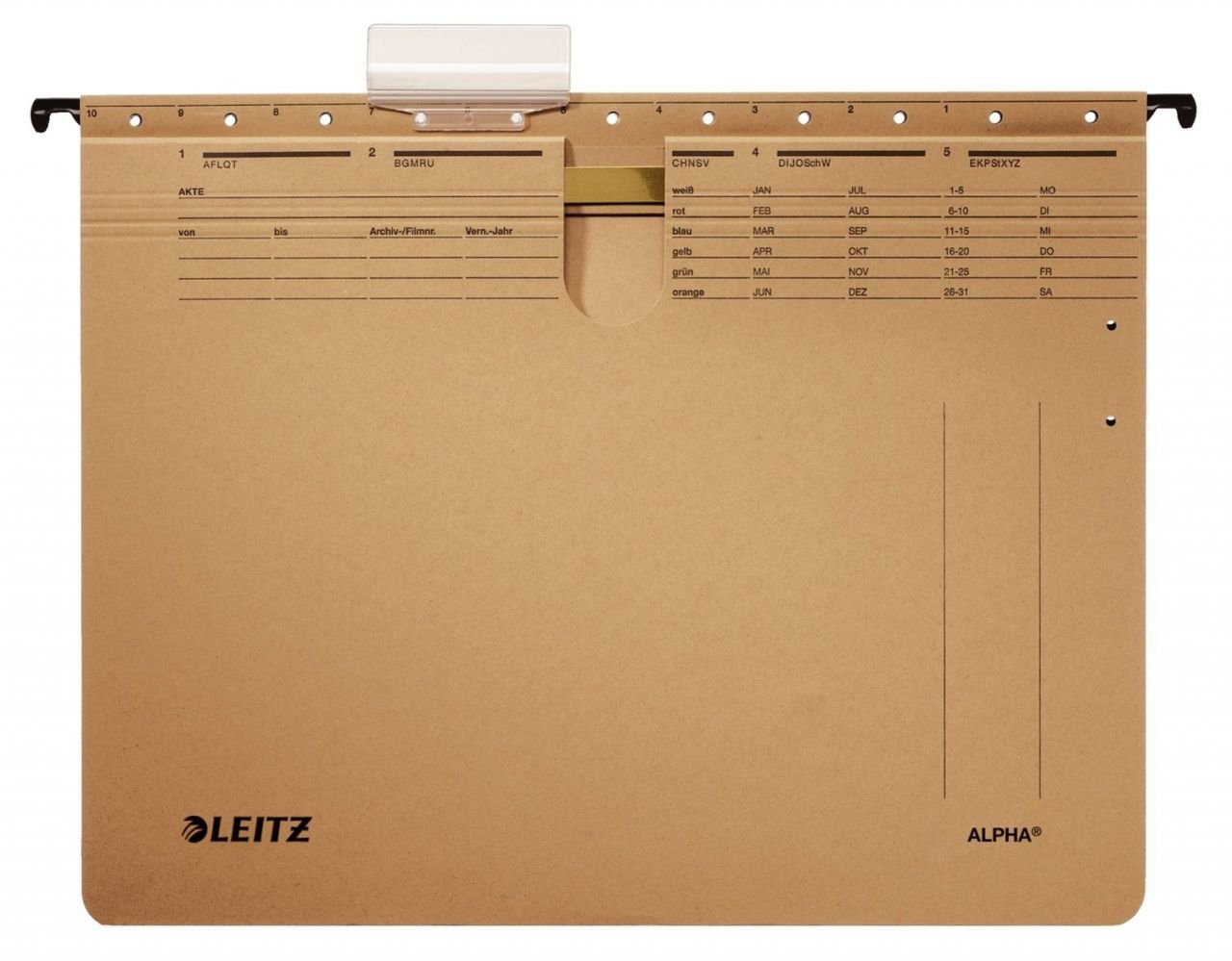 Leitz 1914 Askılı Dosya Telli 10\'lu Kraft Renk