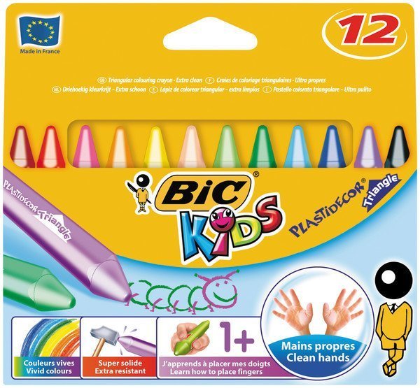 Bic Elleri Kirletmeyen Üçgen Pastel 12 Renk