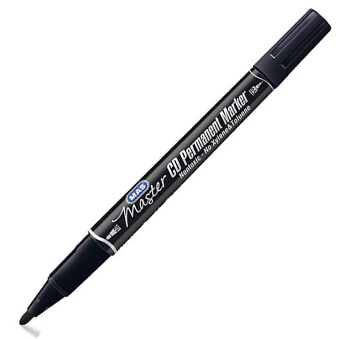 Mas 6414 Master Permanent CD-OHP Kalemi (1 mm) Çift Uçlu Siyah