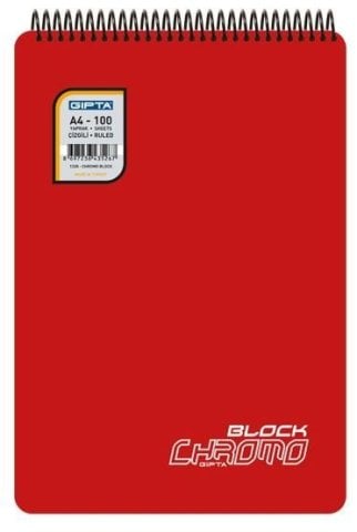 Chromo Block A4 PP Kapak Bloknot 80yp.