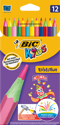 Bic Evolution Circus Kuru Boya 12 Renk