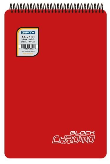 Chromo Block A4 PP Kapak Bloknot 80yp. Düz