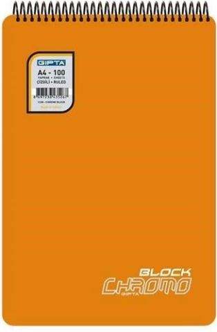 Chromo Block A4 PP Kapak Bloknot 80yp. Düz