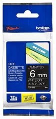 Brother TZ-Tape 6 mm Siyah Üzerine Beyaz Etiket 6TZE315
