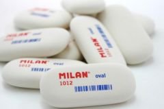 Milan Oval Silgi - 2 Renkli Baskı 12'li