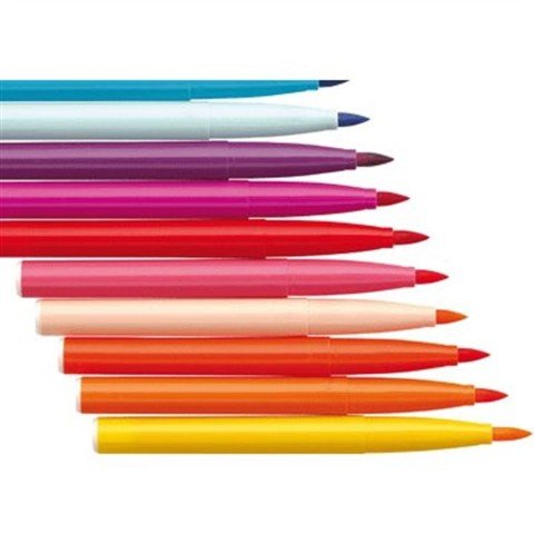 Bic Visa Fırça Uçlu Keçeli Boya Kalemi 10 Renk