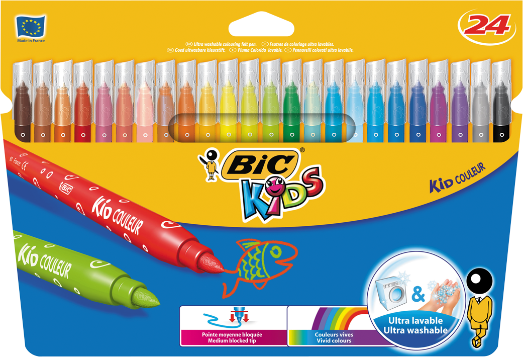 Bic Kid Couleur Keçeli Boya Kalemi 24 Renk