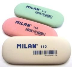 Milan Oval Silgi - 3 Renk 12'li Büyük Boy