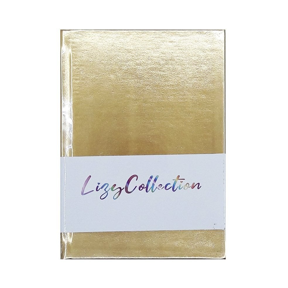 Lizy Ayna Kapak Defter 14X20 168 Yaprak Kareli Gold