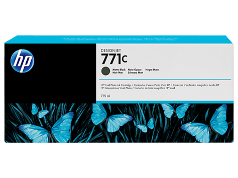 HP 771C 775 ml Mat Siyah DesignJet Mürekkep Kartuşu (B6Y07A)