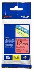 Brother TZ-Tape 12 mm Kırmızı Üzerine Siyah Etiket 12TZE431